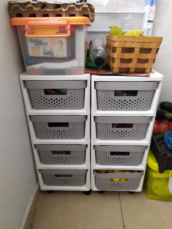 Cajonera plástica 4 niveles con ruedas