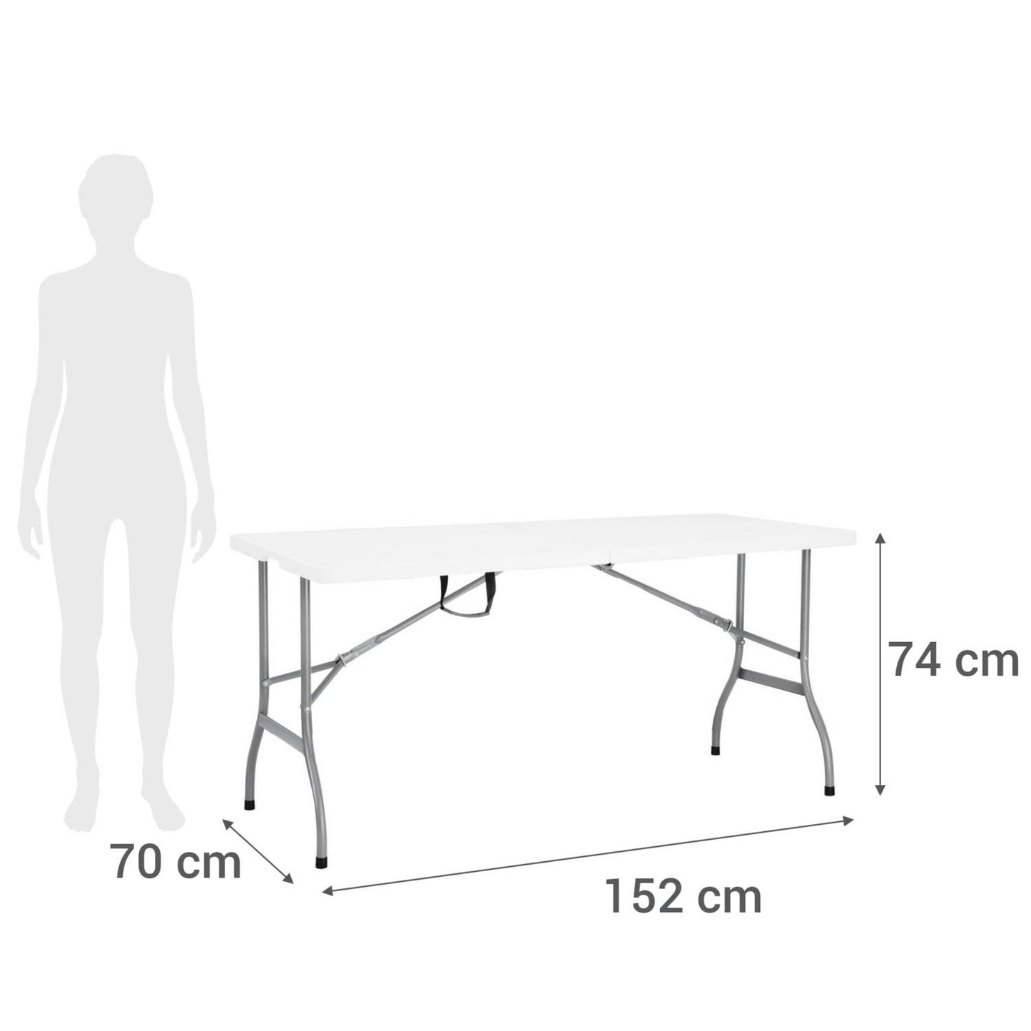 Mesa Plegable Tipo Maleta 152cm