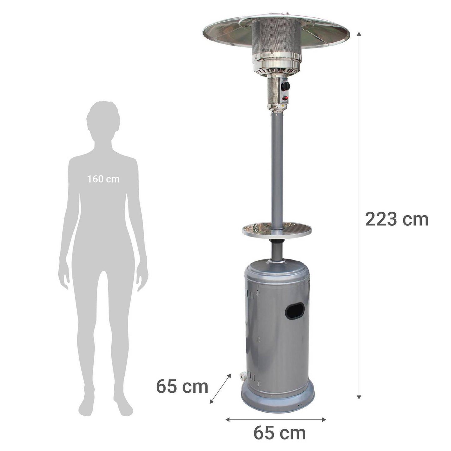 Estufa de patio gas licuado 11 kg bronce